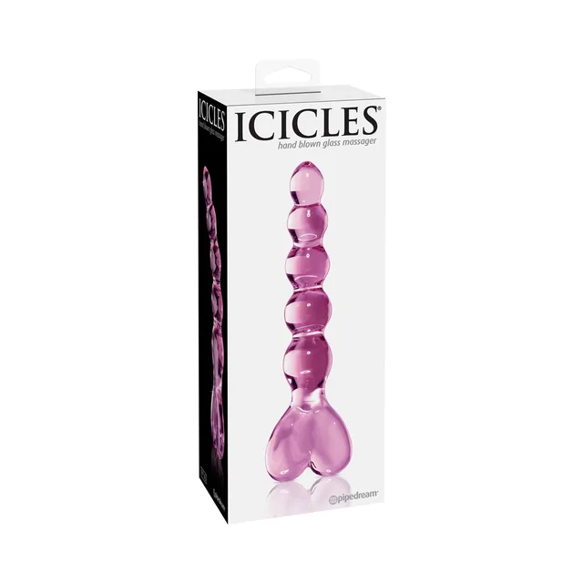 Icicles No. 43 pink glass massager retail box