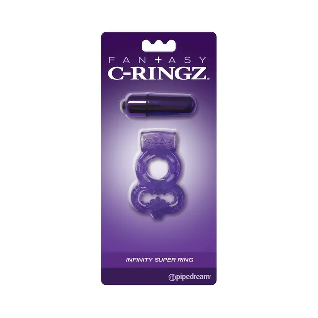 Pipedream Fantasy C-Ringz Purple Infinity Ring purple hanging card package