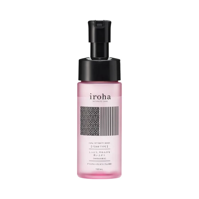 iroha Intimate Wash Foam Damask Rose and Geranium 5.07 oz.