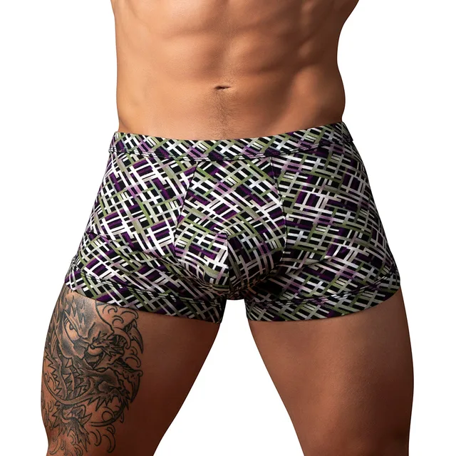 Front view of Gridlock'd geometric open-back Short in size XL