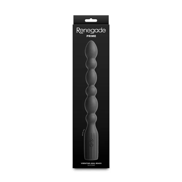 Black Renegade Prime vibrating beads in tall package