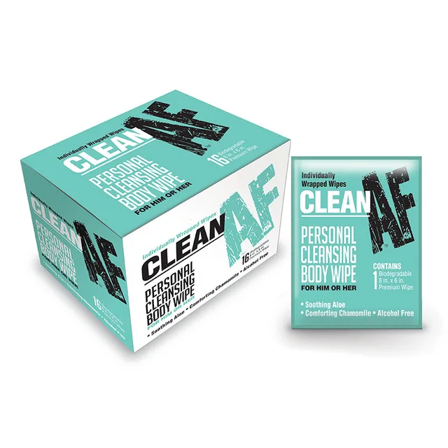 Teal Clean AF 16-wipe countertop box beside individual wipe packet