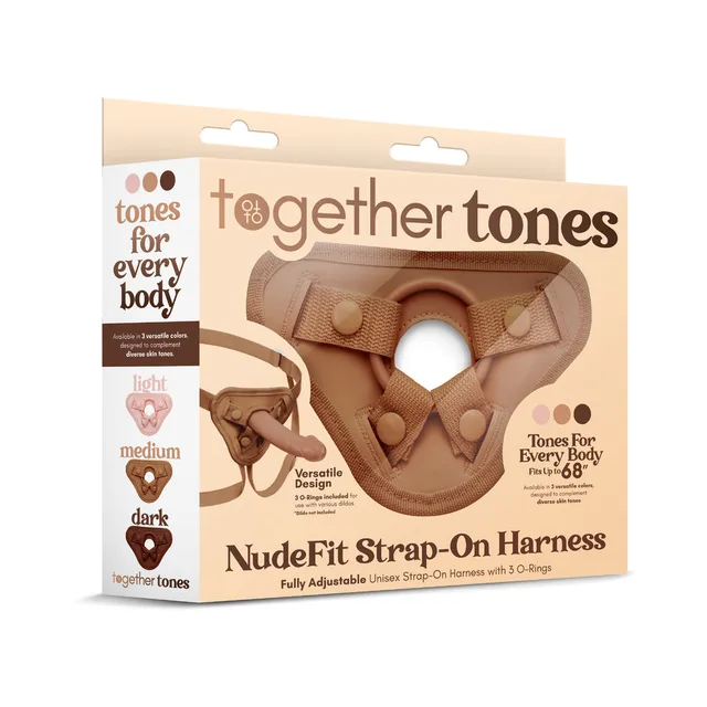 Together Toy NudeFit tan strap-on harness with retail package