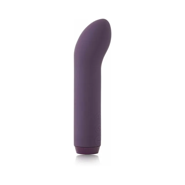 Side view of purple G-Spot Bullet with angled bulb tip