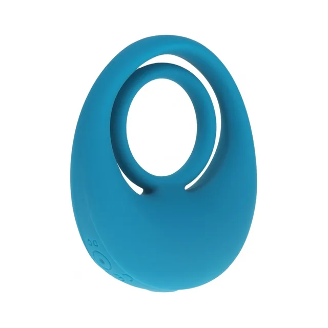 Teal LEVELZ vibrating ring with two nested oval openings