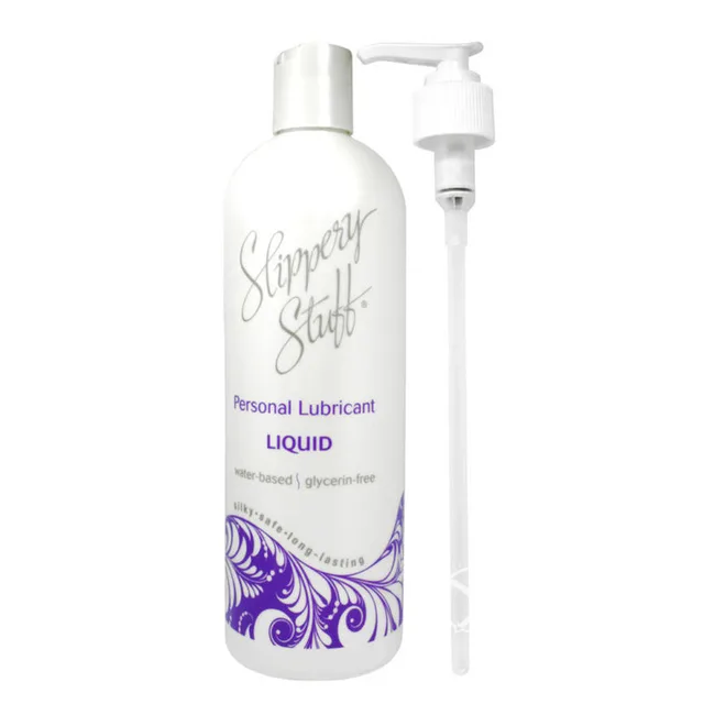 Slippery Stuff Liquid 16 oz bottle with separate white pump dispenser