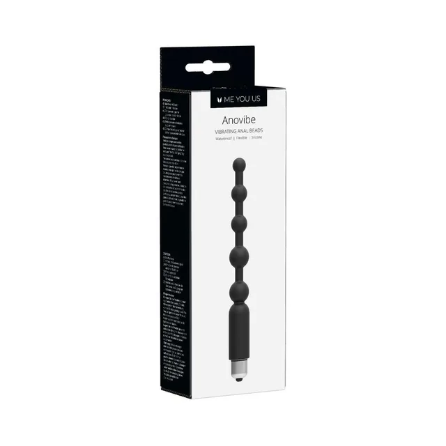 Me You Us Anovibe black five-bead vibrator displayed on white retail box