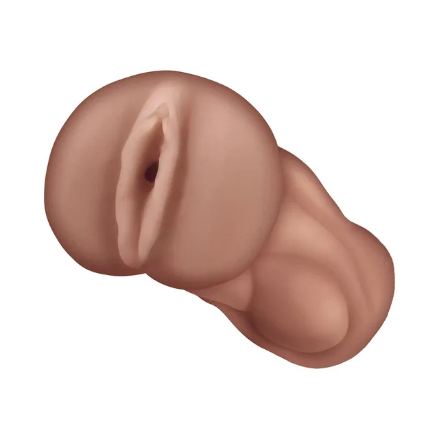 Angled view of cocoa-brown Monica Dark stroker