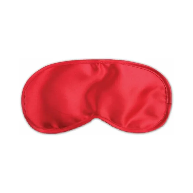 Red satin Fetish Fantasy love mask with stitched edge