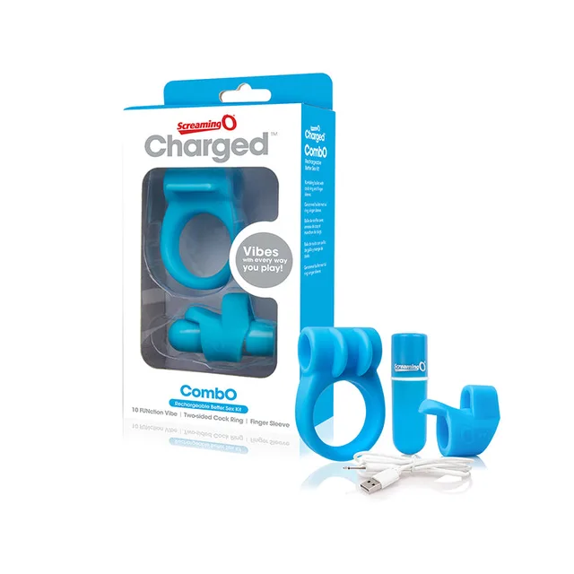 Screaming O Charged CombO Blue Kit components beside blue white retail carton