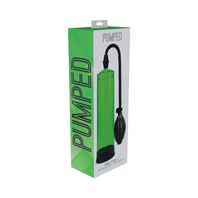 Green Shots Pumped Basic Pump 1 with black squeeze bulb in retail packaging