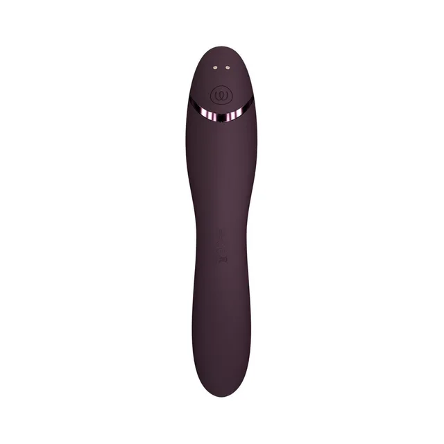 Front view of aubergine Womanizer OG tapered body