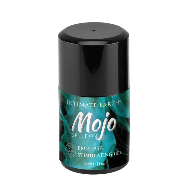 Intimate Earth Mojo Niacin and Yohimbe 1 oz prostate gel bottle