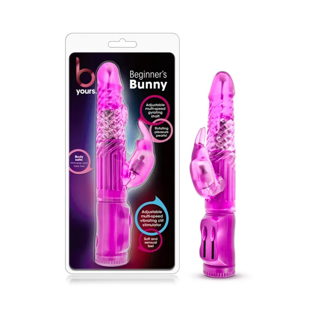 B Yours Beginner's Bunny Pink Vibrator in blister package