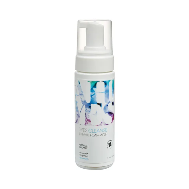 front view of AH YES CLEANSE white foaming pump bottle