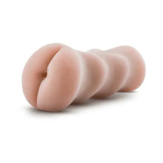 Beige Blush X5 Men ass stroker angled rear view of the sculpted entrance