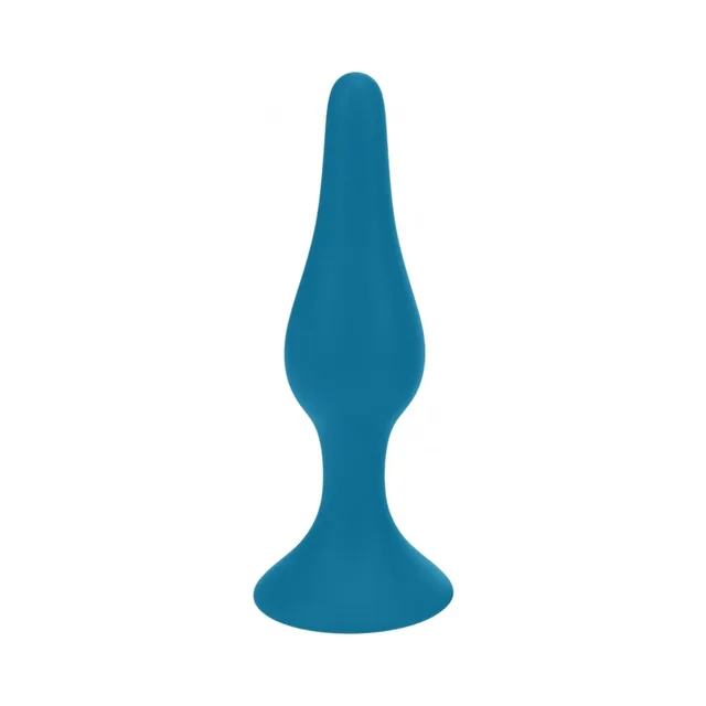 Extra-large teal LEVELZ slim plug with broad flared base