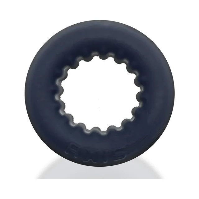 Front view of dark Axis ring with ribbed inner opening