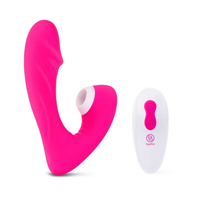 Angled pink Internal Kiss beside white oval remote