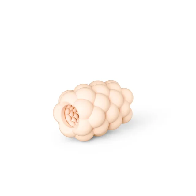 Ivory Pocket Pals stroker with raised bubble exterior