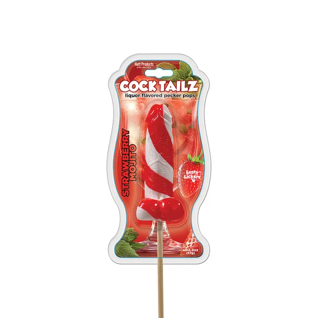 Red Cocktailz Strawberry Mojito penis-shaped lollipop