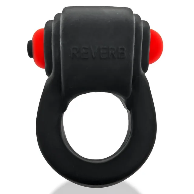 Front view of black Revring with red bullet ends