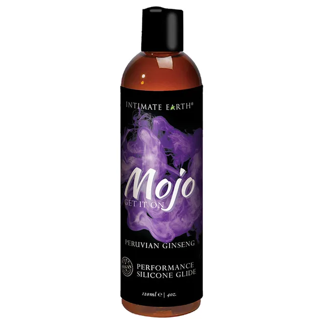 Intimate Earth Mojo Peruvian Ginseng 4 oz silicone glide bottle