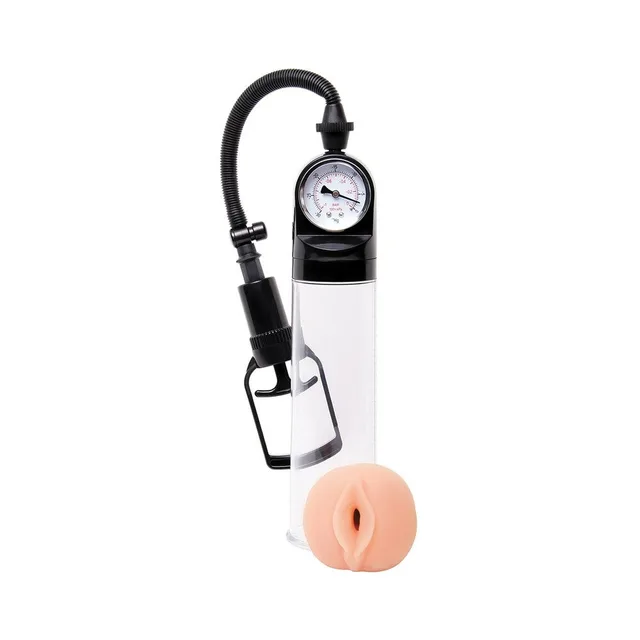 Adam & Eve ProMax penis pump full kit beside white retail box