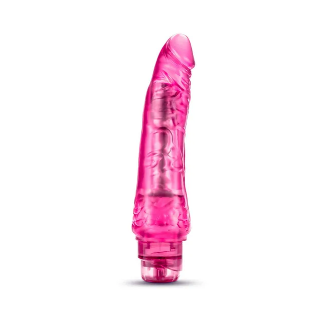 B Yours Vibe 7 Pink upright front view of pink molded shaft