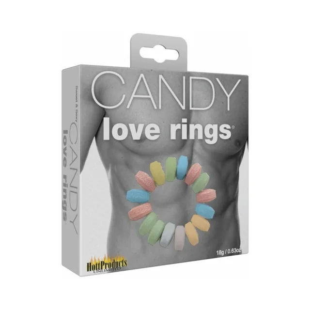 Hott Products Candy Love Rings three-pack in black retail box