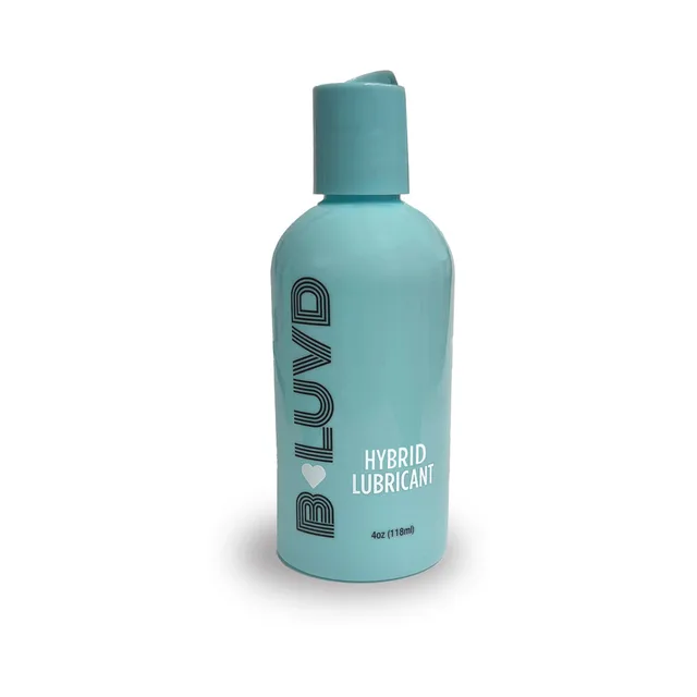 Teal 4 oz B-Luvd Hybrid Lubricant bottle with flip cap