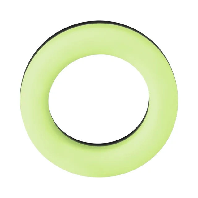 Front view of pale green Forto F-19 circular ring