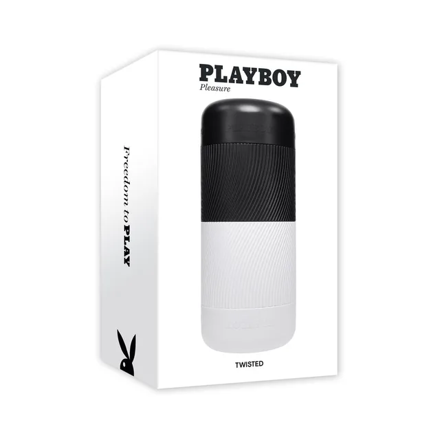 Playboy Twisted black-and-white stroker in white retail box