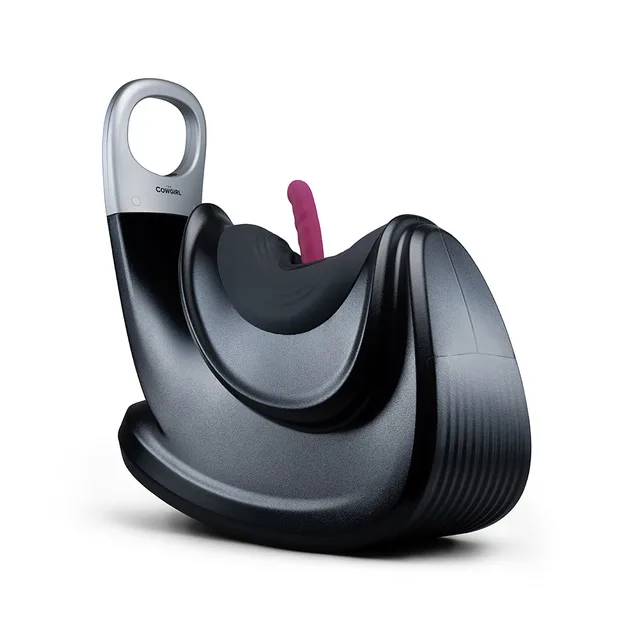 The Cowgirl Thrust Rider black rocking machine front three-quarter view
