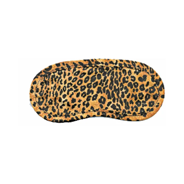 leopard-print Panther Safari eye mask with black elastic strap