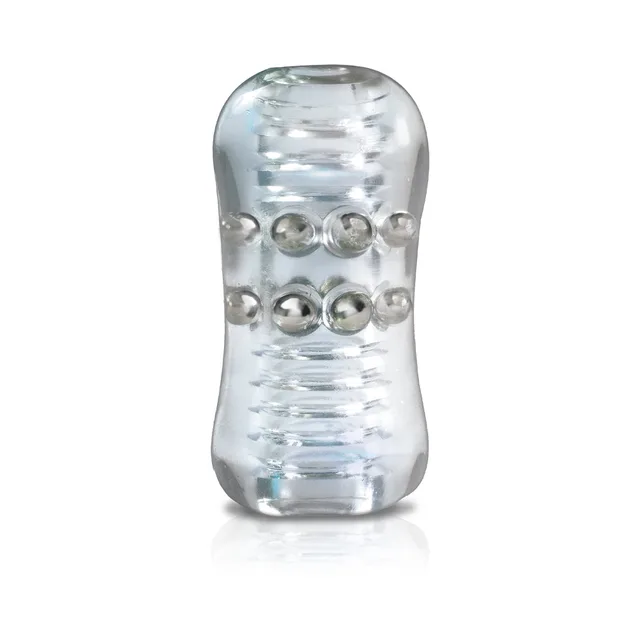 Front view of clear MSTR B8 Head Banger with two bead rows