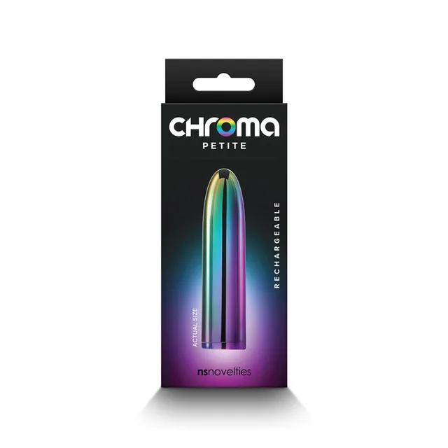 Chroma Petite rainbow bullet in black retail box