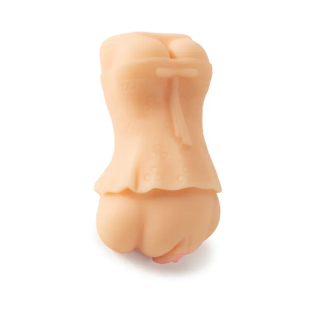 Front view of beige Kamiko stroker with molded schoolgirl dress details