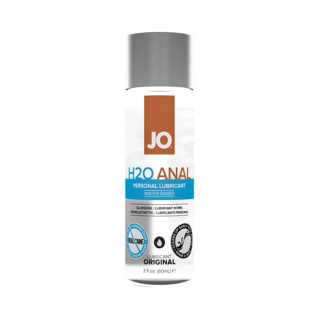 System JO H2O Anal Original two-ounce bottle with aqua orange label