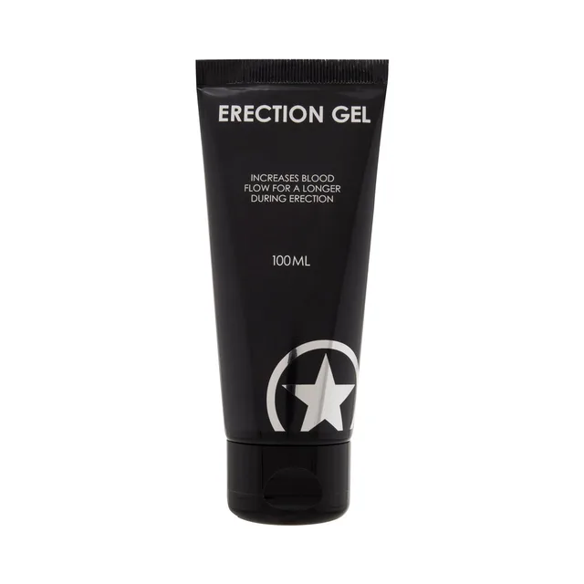 Black 3 oz Shots botanical topical gel tube with white star logo