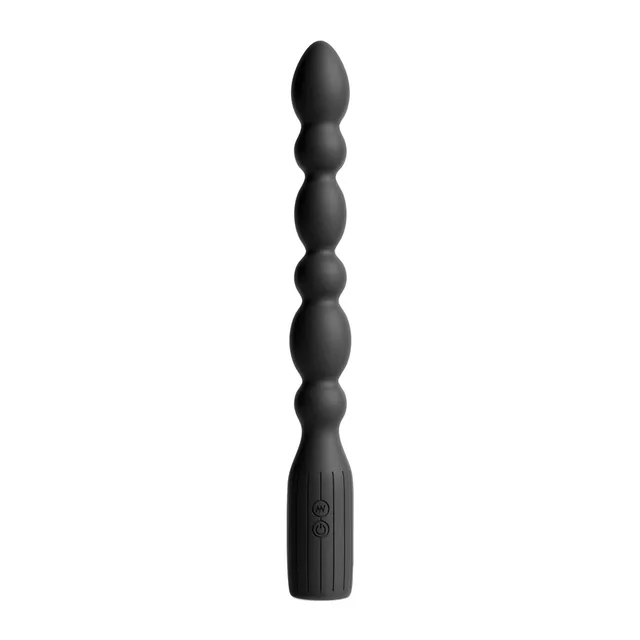 Full-length front view of black Prime six-bead design
