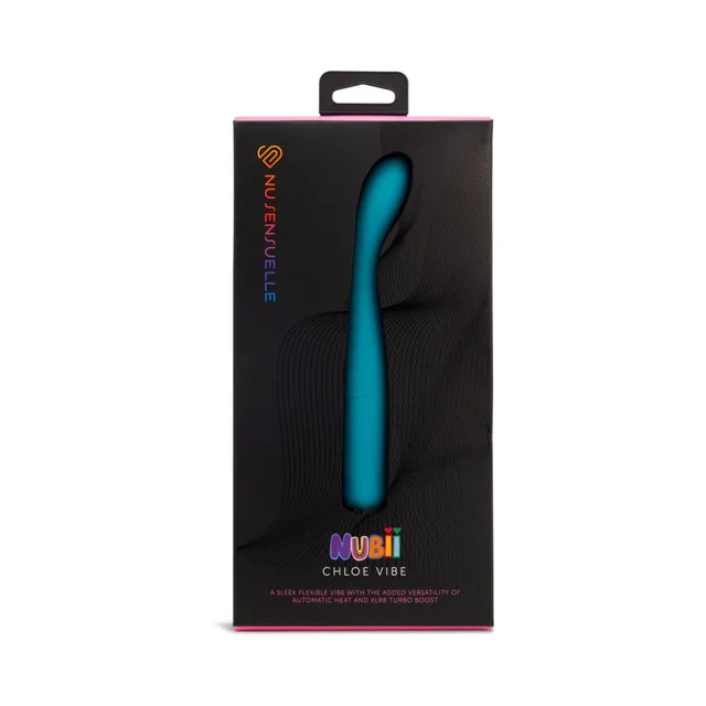 blue Nu Sensuelle Chloe Nubii vibrator visible through black retail box
