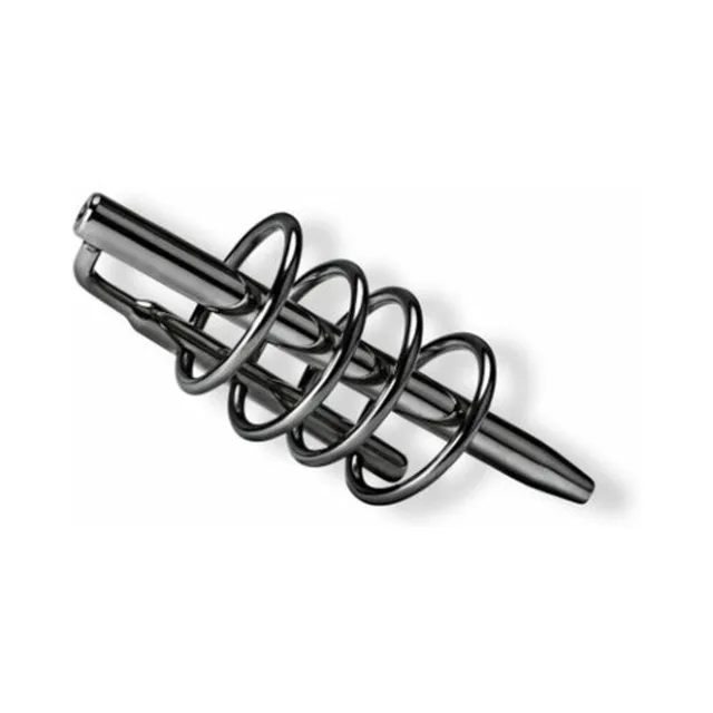 Polished Prowler RED tapered plug with spiral steel cage rings