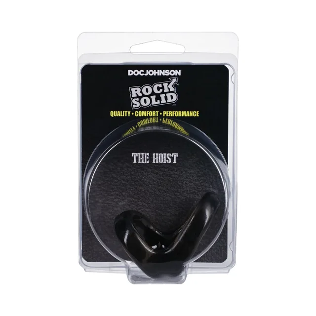 Rock Solid The Hoist Smoke Double-Loop Ring in black blister card packaging