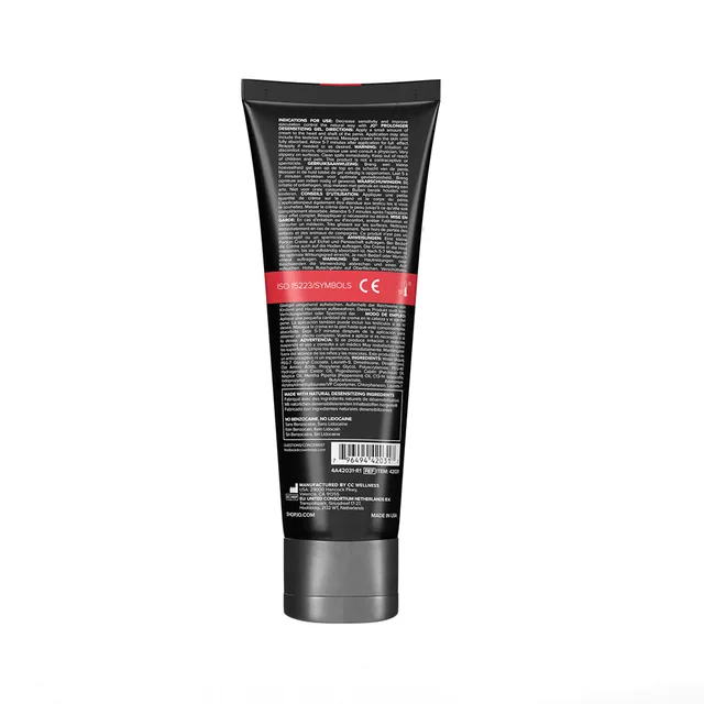 System JO Prolonger 2 oz gel tube upright rear view with product text