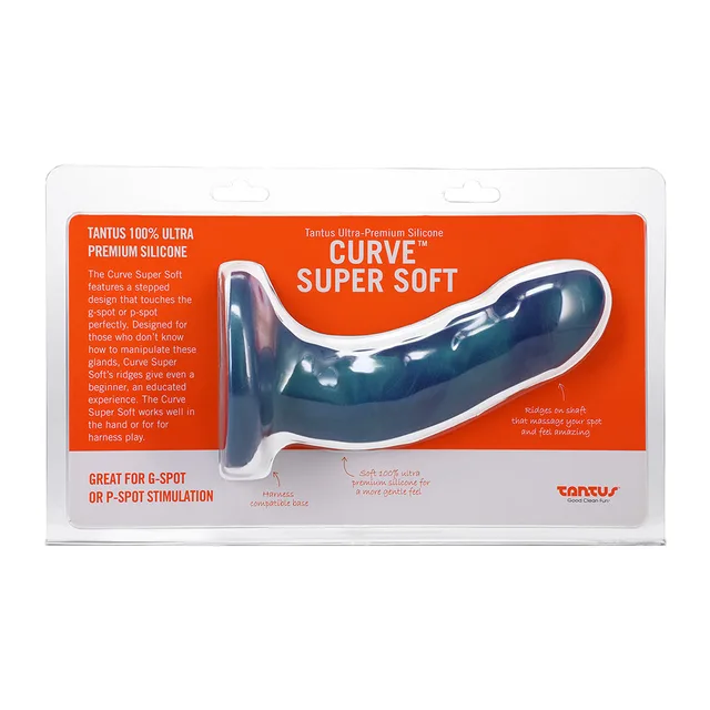 Tantus Curve Super Soft malachite silicone dildo front retail package