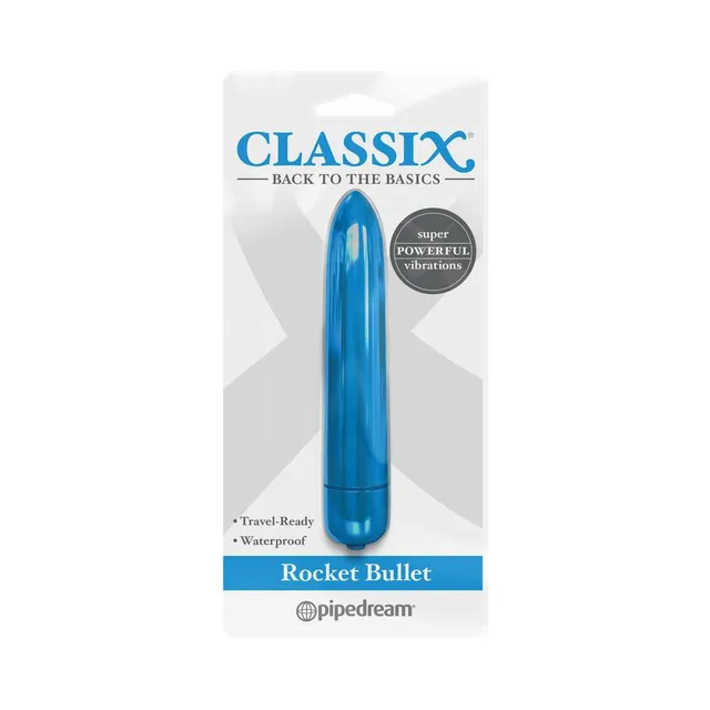 Pipedream Classix Rocket Blue Bullet Vibrator package