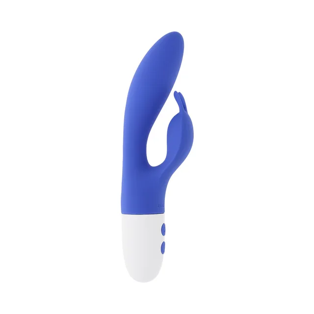 Left-side view of blue Funny Bunny shaft and rabbit arm
