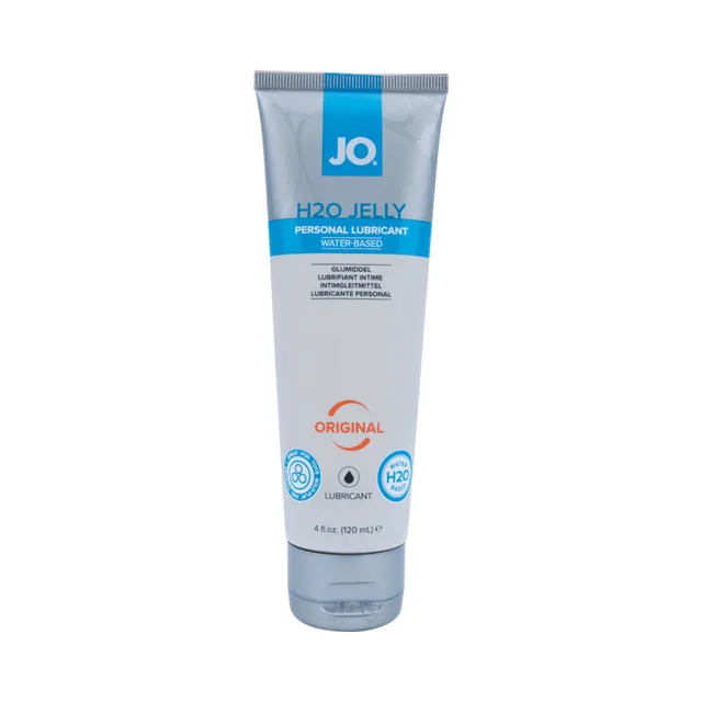 System JO H2O Jelly 4 oz clear tube with blue label
