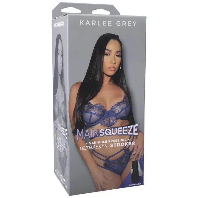 Karlee Grey Main Squeeze stroker in gray portrait retail box